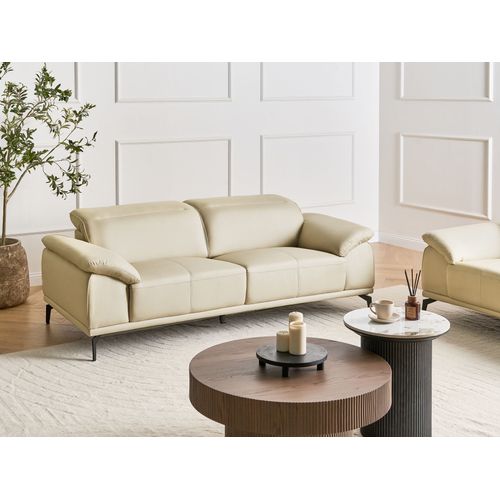 Canapé 3 Places Vejen Cuir Pu Beige
