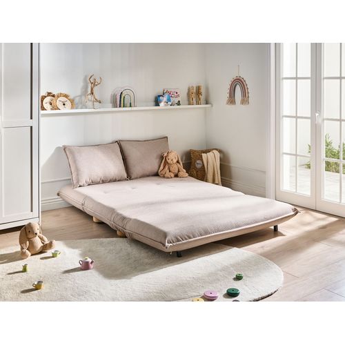 Canapé-lit 2 Places Abisko Lin Synthétique Beige