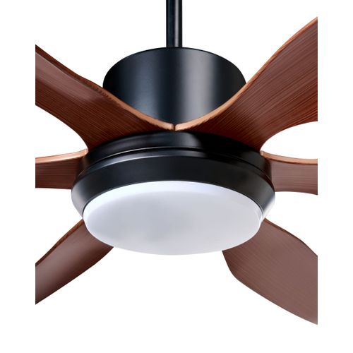 Ventilateur De Plafond Avec Lampe Verdure Avec Télécommande LED Marron