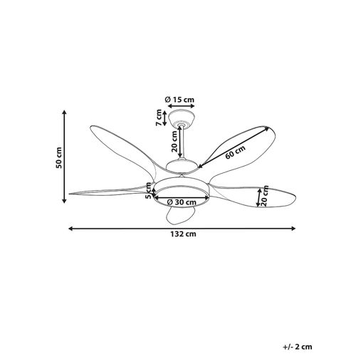 Ventilateur De Plafond Avec Lampe Barbet Avec Télécommande LED Marron Clair