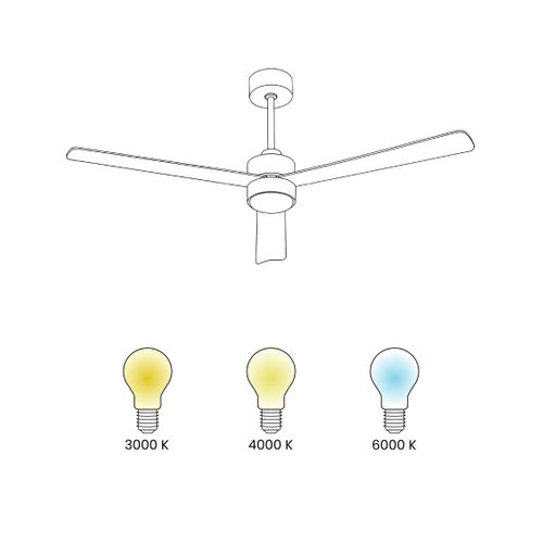 Ventilateur De Plafond Avec Lampe Jeremy Avec Télécommande LED Marron