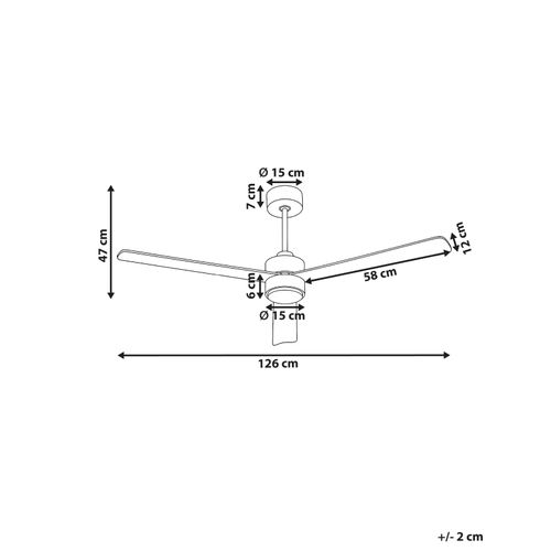 Ventilateur De Plafond Avec Lampe Jeremy Avec Télécommande LED Marron