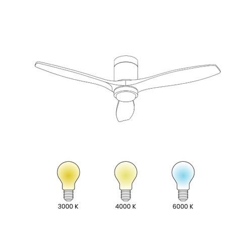 Ventilateur De Plafond Avec Lampe Piaye Avec Télécommande LED Marron