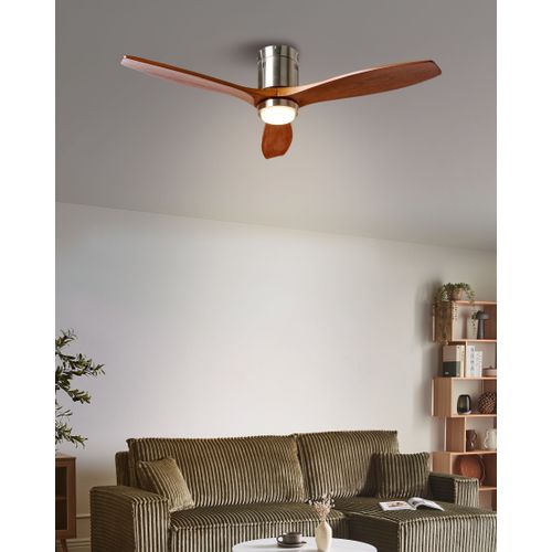 Ventilateur De Plafond Avec Lampe Piaye Avec Télécommande LED Marron