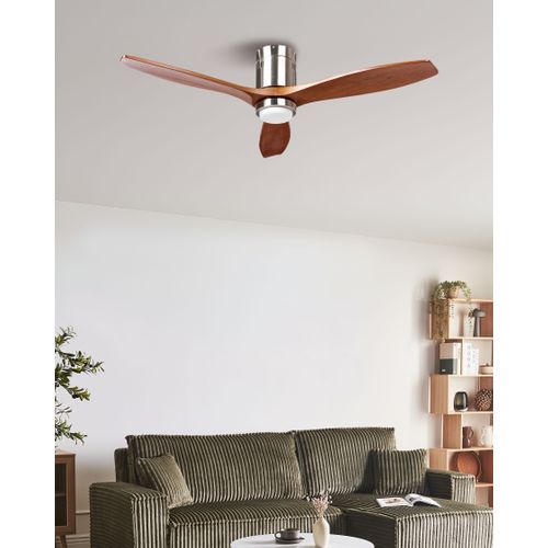 Ventilateur De Plafond Avec Lampe Piaye Avec Télécommande LED Marron