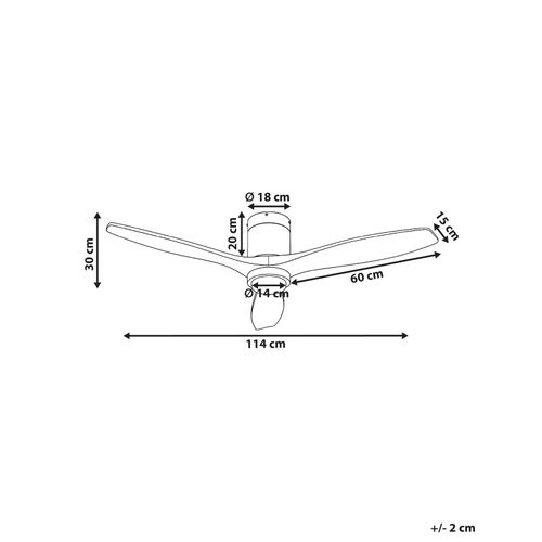Ventilateur De Plafond Avec Lampe Piaye Avec Télécommande LED Marron
