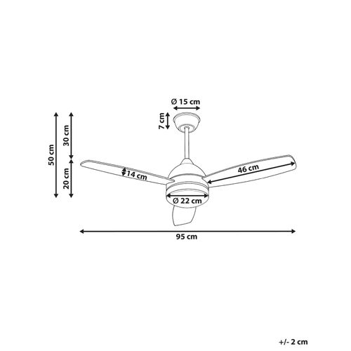Ventilateur De Plafond Avec Lampe Mansala Avec Télécommande LED Marron Foncé