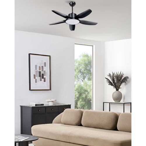 Ventilateur De Plafond Avec Lampe Louvet Avec Télécommande LED Noir