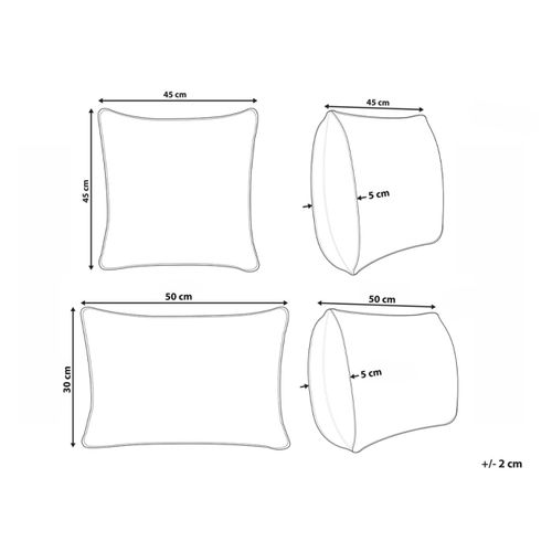 Lot De 2 Coussins Décoratifs Intsia Coton 30 X 50 Cm 45 X 45 Cm Beige Clair Motif De Noël