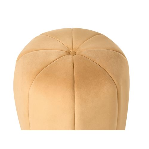 Pouf Selby Velours Moutarde