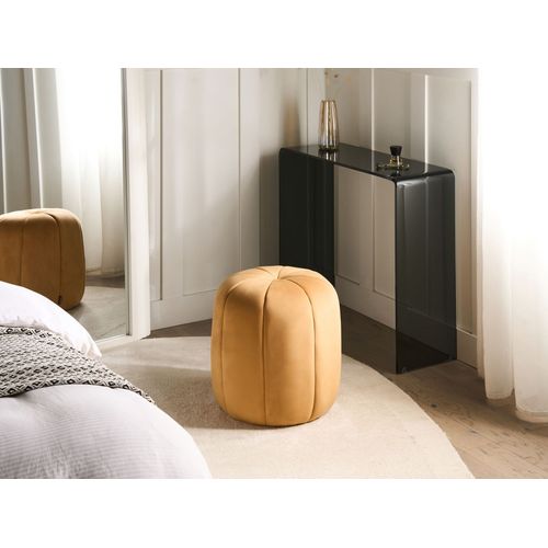 Pouf Selby Velours Moutarde