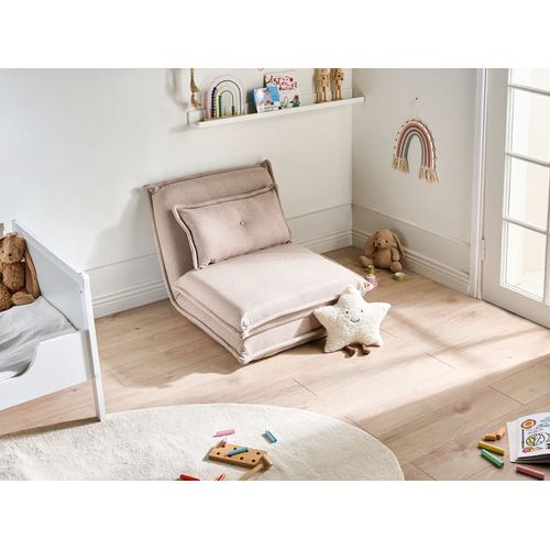 Fauteuil Convertible Dellen Tissu Beige
