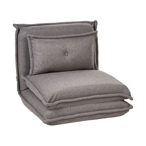 Fauteuil Convertible Dellen Tissu Gris Foncé