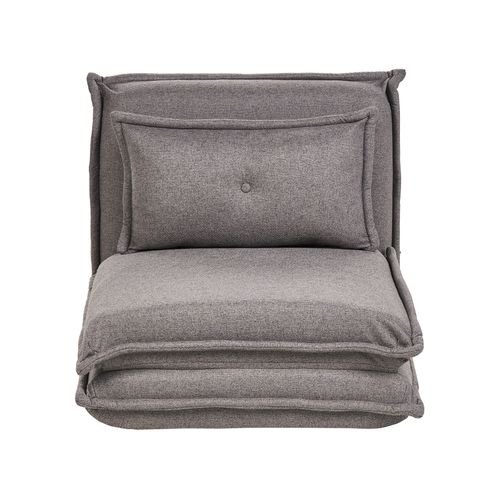 Fauteuil Convertible Dellen Tissu Gris Foncé