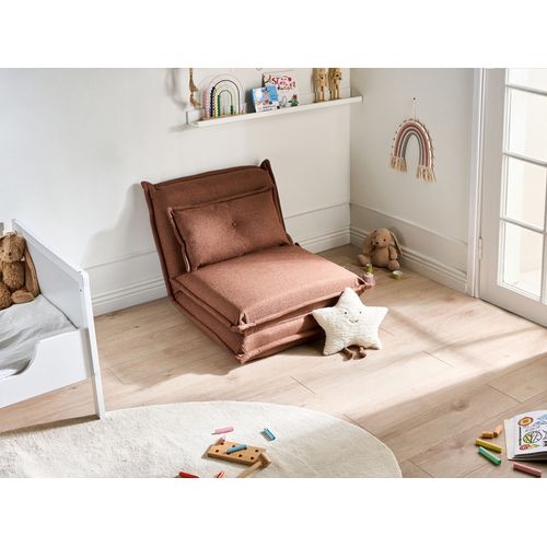 Fauteuil Convertible Dellen Tissu Marron