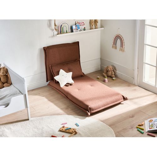 Fauteuil Convertible Dellen Tissu Marron