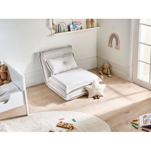 Fauteuil Convertible Dellen Tissu Blanc Cassé