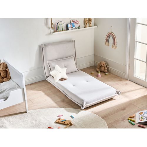 Fauteuil Convertible Dellen Tissu Blanc Cassé