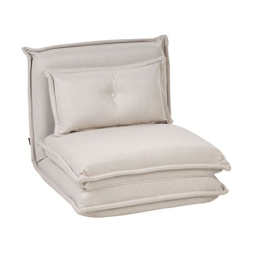 Fauteuil Convertible Dellen Tissu Blanc Cassé