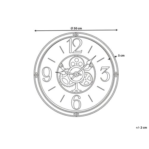 Horloge Murale Albacete 50 Cm Noir