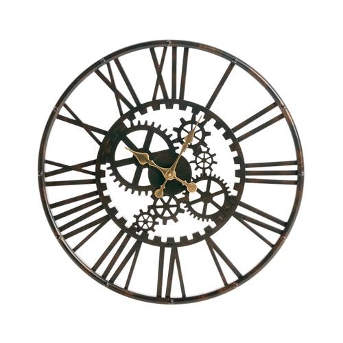 Horloge Murale Petrer 60 Cm Métal Noir
