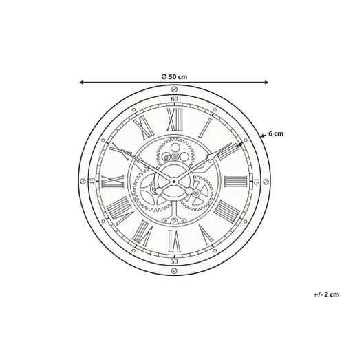 Horloge Murale Bornos 50 Cm Noir