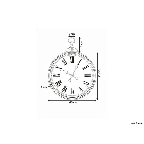 Horloge Murale Gandia 40 Cm Doré