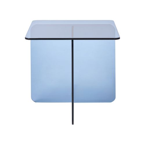 Table D'appoint Amisk Verre De Sécurité Bleu