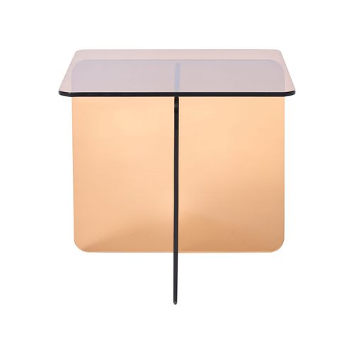 Table D'appoint Amisk Verre De Sécurité Marron