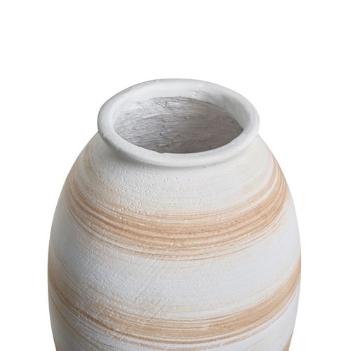 Vase à Fleurs Zervata 42 Cm Blanc Cassé