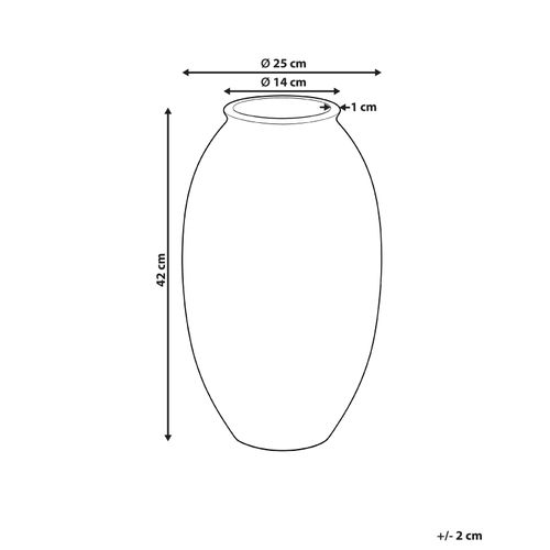 Vase à Fleurs Zervata 42 Cm Blanc Cassé