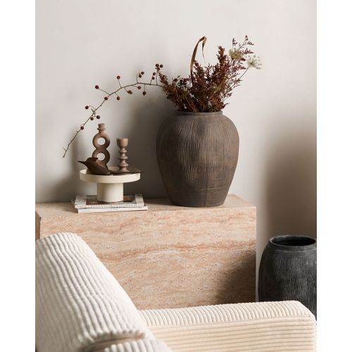 Vase à Fleurs Katerini 40 Cm Marron