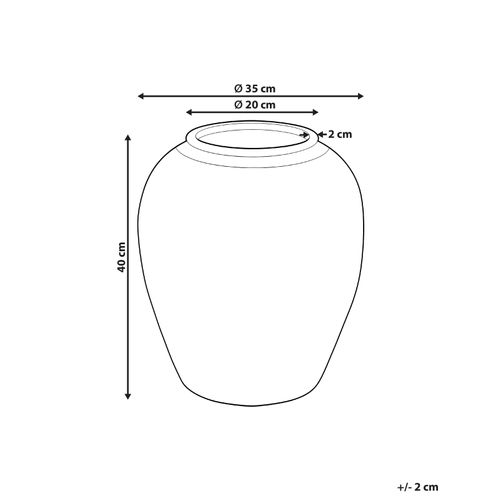 Vase à Fleurs Katerini 40 Cm Marron