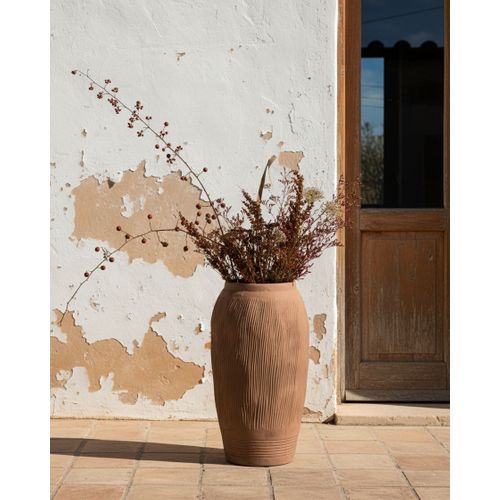 Vase à Fleurs Trikala 50 Cm Marron Clair