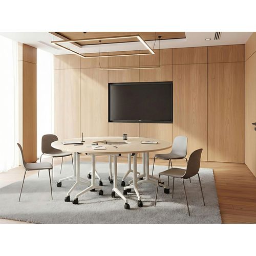 Module De Bureau D'angle Pliable Cavi Marron Clair 90 Cm 64 Cm