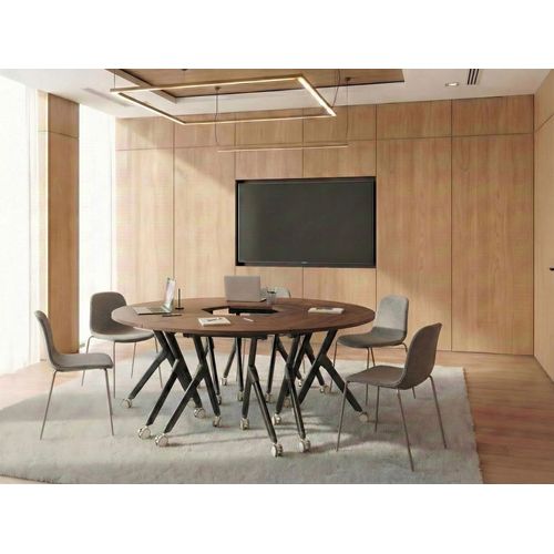 Module De Bureau D'angle Pliable Bendi Marron Foncé 90 Cm 64 Cm