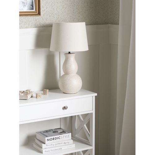 Lampe à Poser Charges Céramique Beige Clair