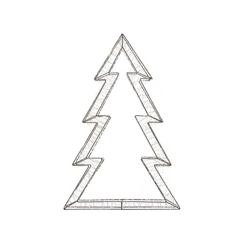 Décoration Extérieure LED Akeran Arbre De Noël 60 Cm Argenté
