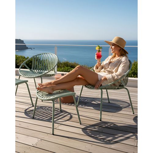 Lot De 2 Chaises De Jardin Casperia Vert