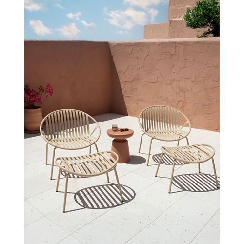 Lot De 2 Chaises De Jardin Casperia Beige Sable