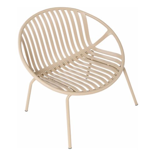 Lot De 2 Chaises De Jardin Casperia Beige Sable