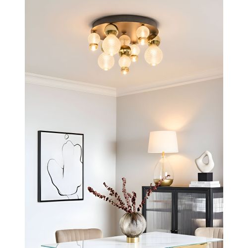 Plafonnier à LED Sora Verre Doré