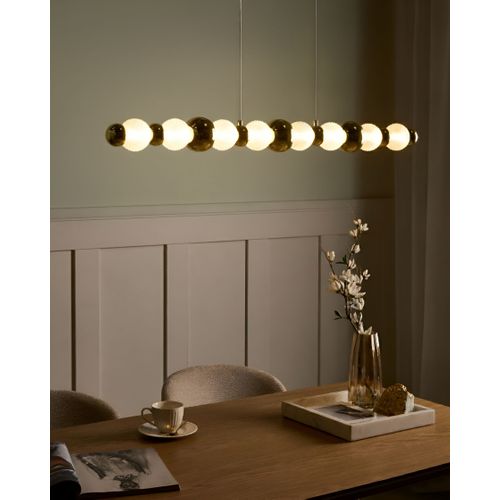 Lampe LED Suspendue Sora Verre Doré