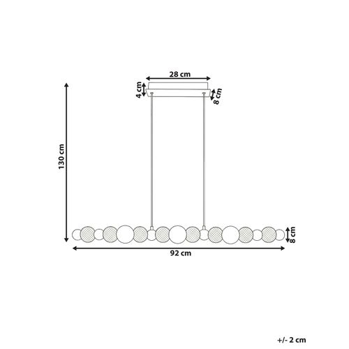 Lampe LED Suspendue Sora Verre Doré