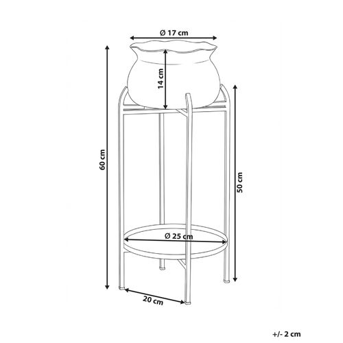 Cache-pot Sur Pied Mokuren Métal 25 Cm Rose