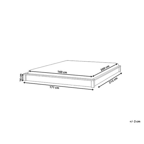 Lit Sans Tête De Lit Bois Antras 160 X 200 Cm Marron Foncé