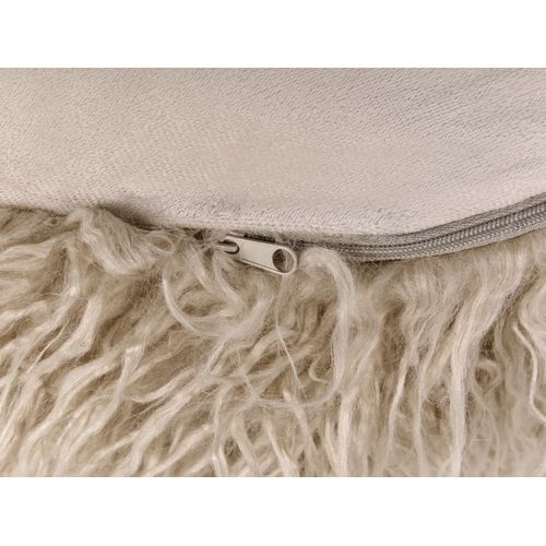 Pouf Tukki Fourrure Synthétique Beige
