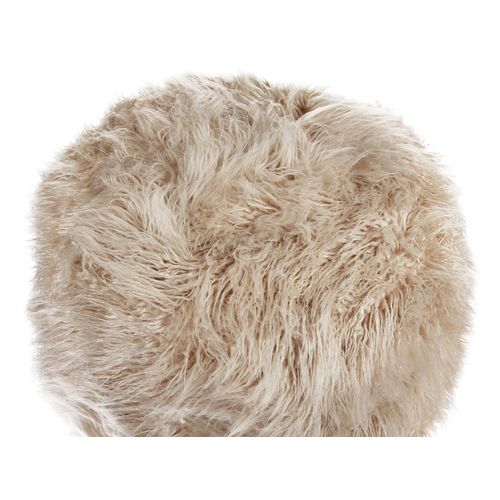 Pouf Tukki Fourrure Synthétique Beige