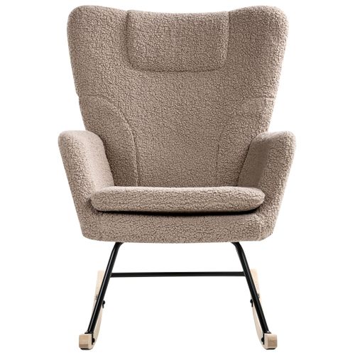 Fauteuil à Bascule Sandve Bouclé Taupe