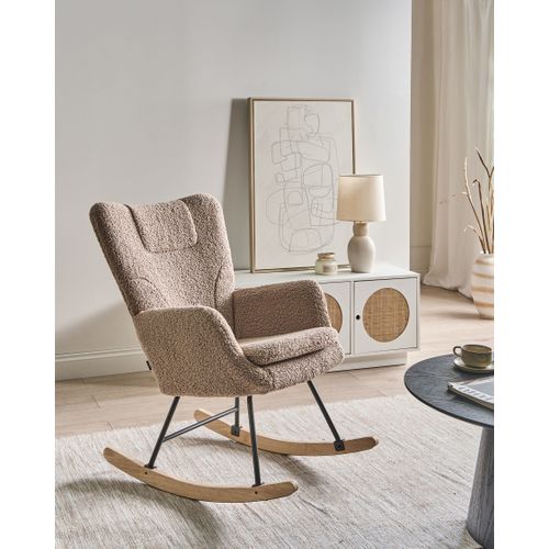 Fauteuil à Bascule Sandve Bouclé Taupe